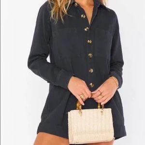 Show Me Your Mumu Black Denim romper size M